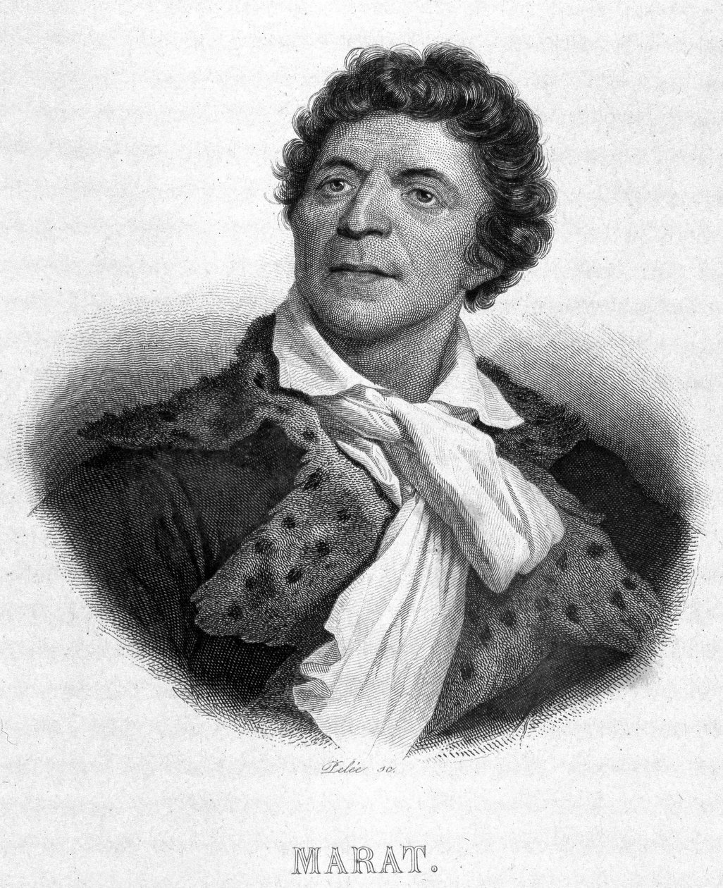Portrét Jeana Paula Marata (1743 - 1793) - v “”Revolution francaise”” od Thierse. 19. století od French School