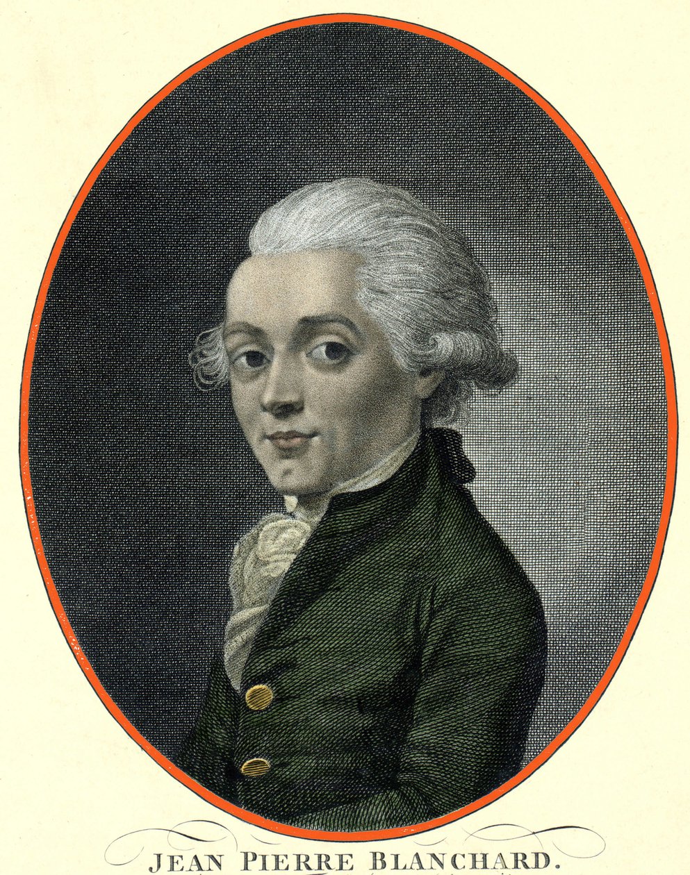 Portrét Jeana Pierra (Jean-Pierre) Blancharda (1753-1809), francouzského aeronauta. od French School