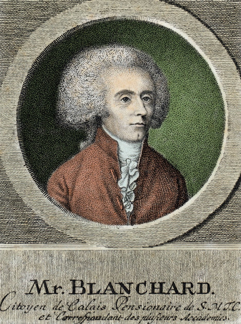 Portrét Jeana Pierra (Jean-Pierre) Blancharda (1753-1809), francouzského aeronauta. od French School