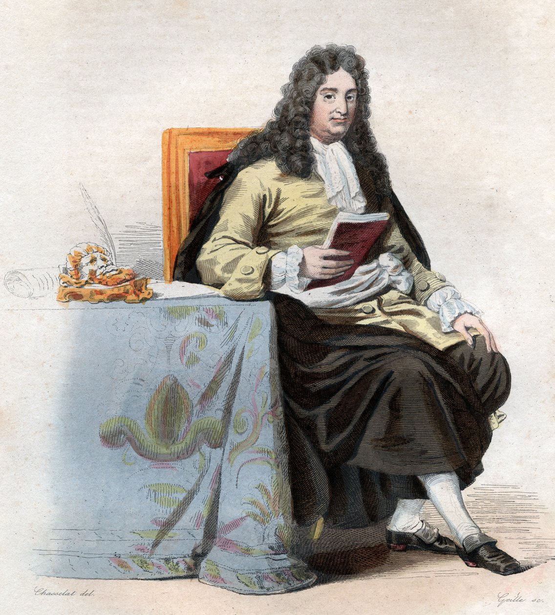 Portrét Jeana Racina (1639-1699), francouzského dramatika. od French School