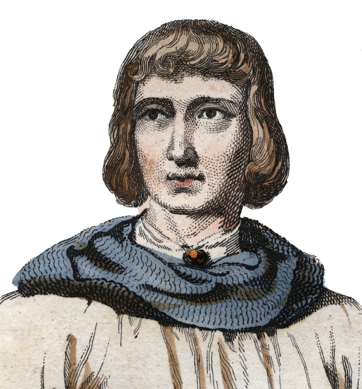 Portrét Jeana de Joinville (1225-1317), kronikáře středověké Francie. od French School