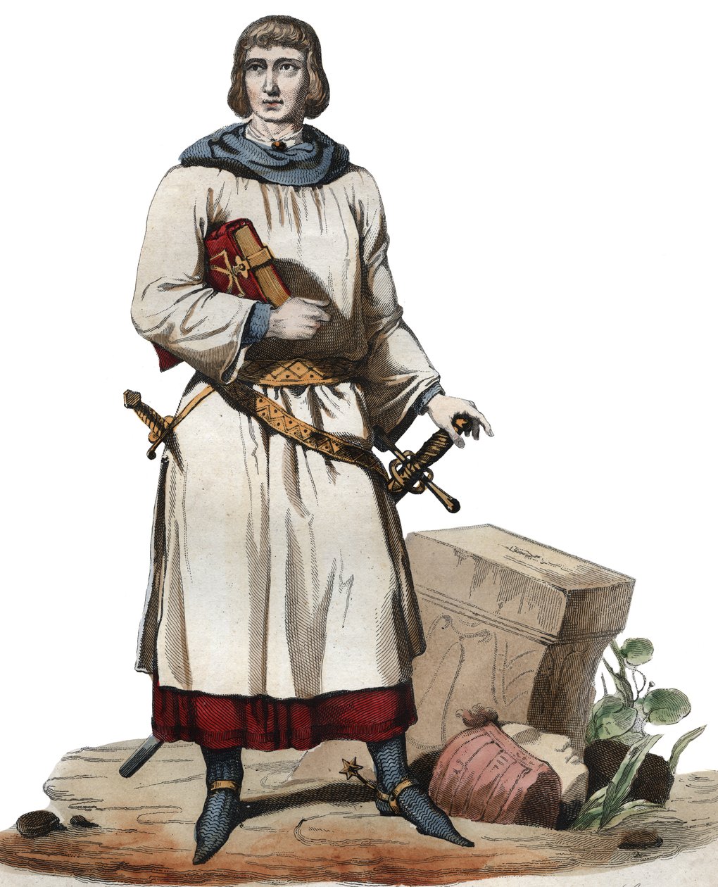 Portrét Jeana de Joinville (1225-1317), kronikáře středověké Francie. od French School