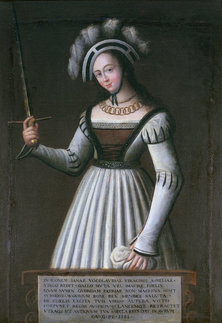 Portrét Johanky z Arku (1412-31), 16. století od French School