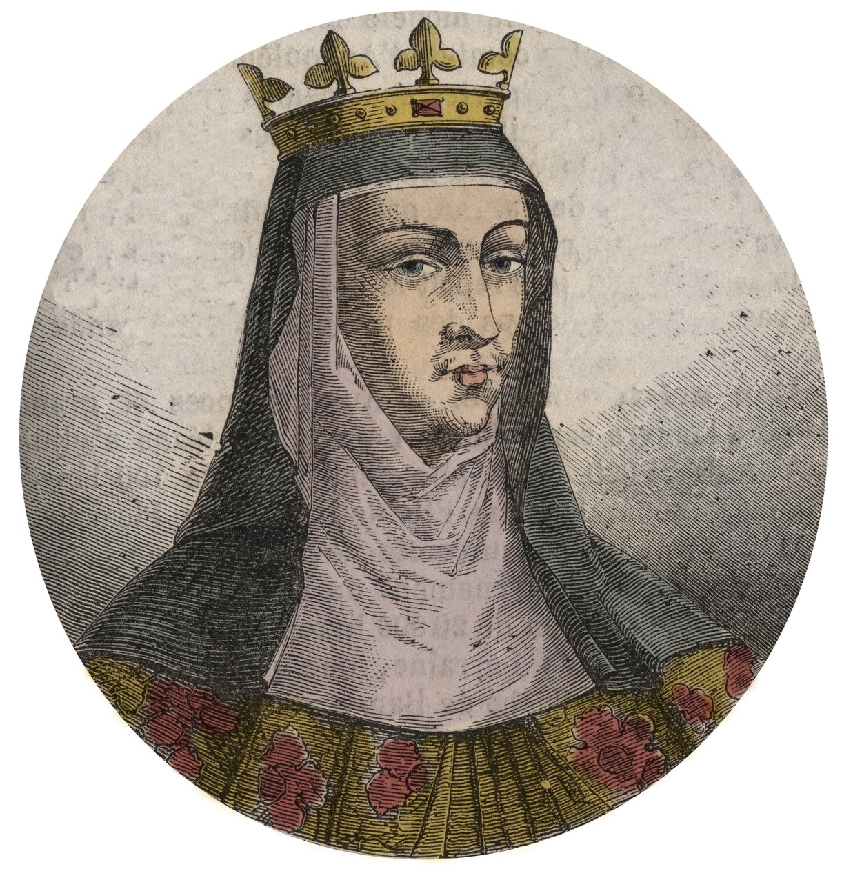 Portrét Johanky Francouzské (1464-1505) (nebo Valois) Královny Francie Manželka Ludvíka XII. - Johanka Francie a Valois (1464-1505) od French School