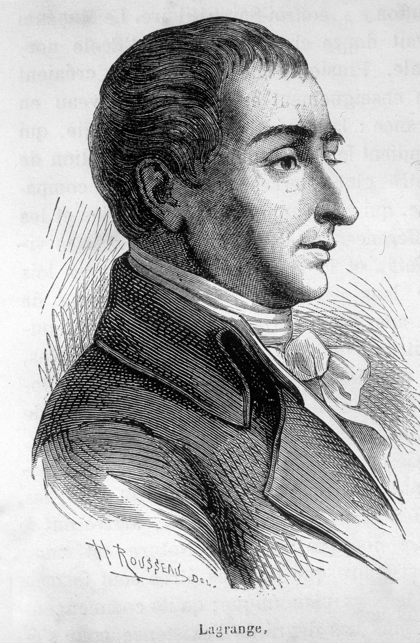 Portrét Josepha Louise, hraběte z Lagrange (1736-1813), francouzského matematika - v „“L