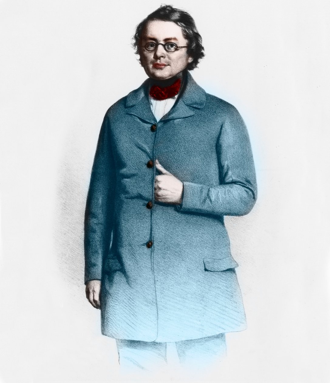 Portrét Josefa Škody (1805-1881), českého lékaře, profesora medicíny a dermatologa. od French School