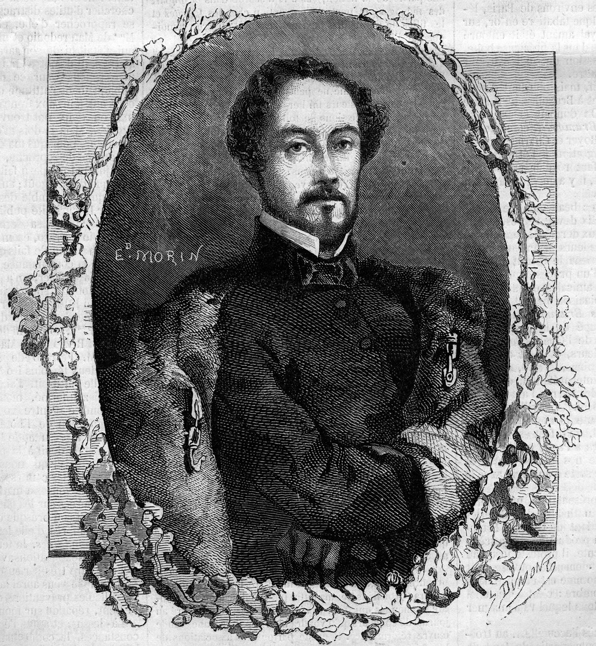 Portrét Juana Prim y Prats, hraběte z Reuss (1814-1870), španělského generála a politika. Rytina v „“ Le Monde Illustré““ č. 151 ze dne 3. května 1860. od French School