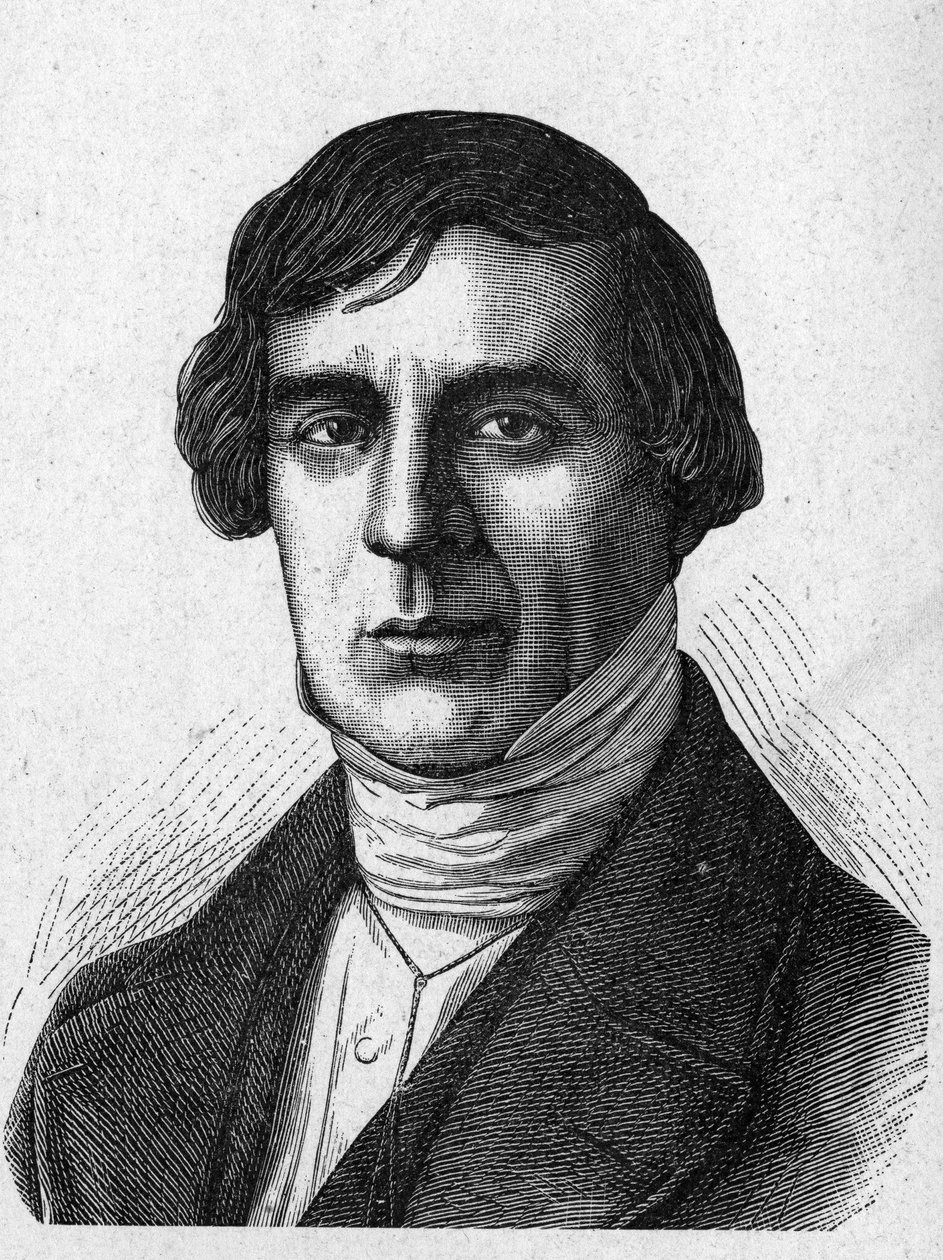 Portrét Julese Barthelemy Saint - Hilaire Saint Hilaire (Saint Hilaire) (1805 - 1895), francouzský učenec a politik - v „Album de la Science; věhlasní vědci; Velké objevy “”” 1896. od French School