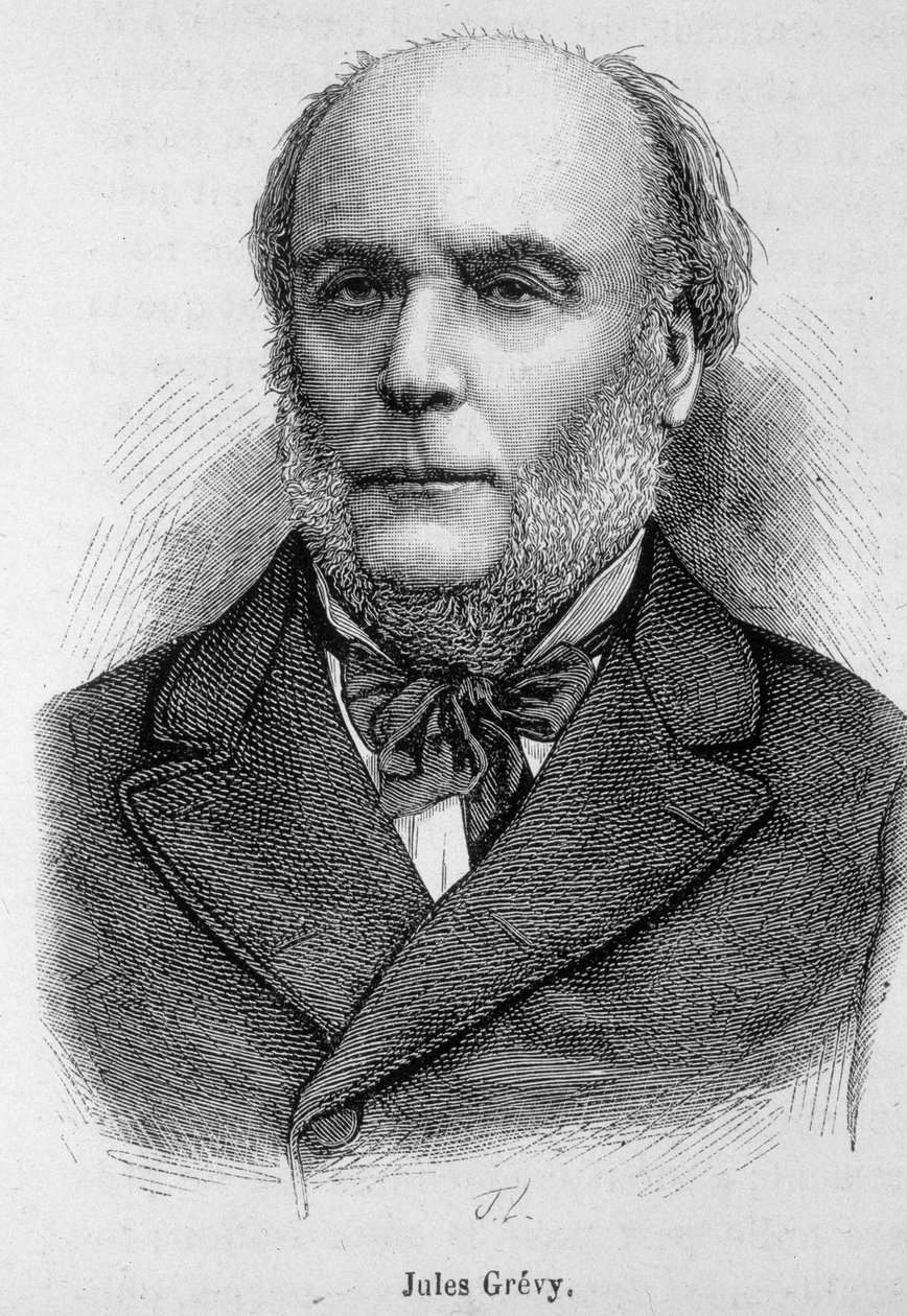 Portrét Julese Grèvyho (1807 - 1891), francouzského politika - v „“L’Histoire de France““ od Henriho Martina od French School
