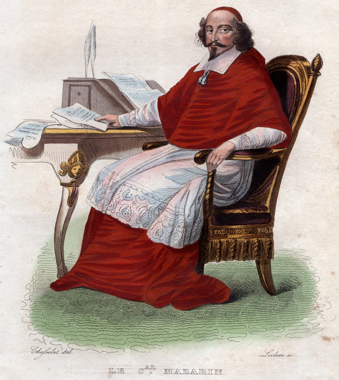 Portrét Julese Mazarina (1602-1661), francouzského italského kardinála, diplomata a politika. od French School