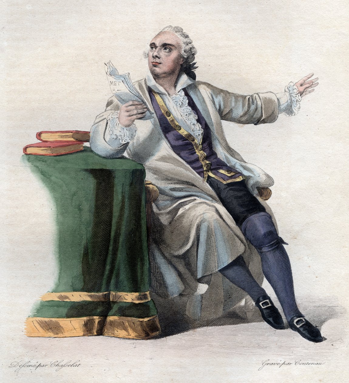 Portrét Lekaina (1729-1778), francouzský herec. od French School