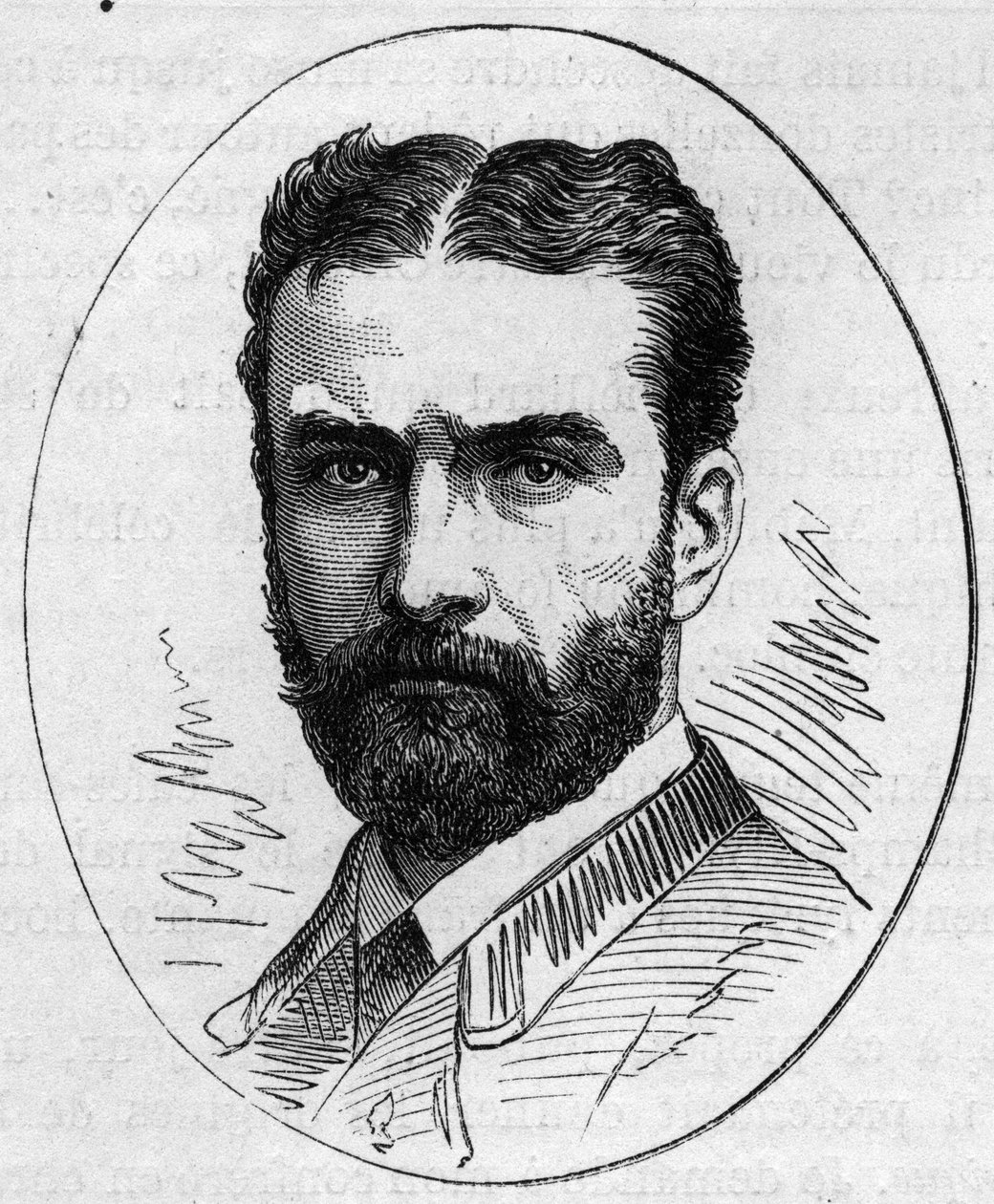 Portrét Leona Bonnata (1833-1822), francouzského malíře. Rytina v „“ Le Monde Illustré““ č. 890 ze dne 2. května 1874. od French School