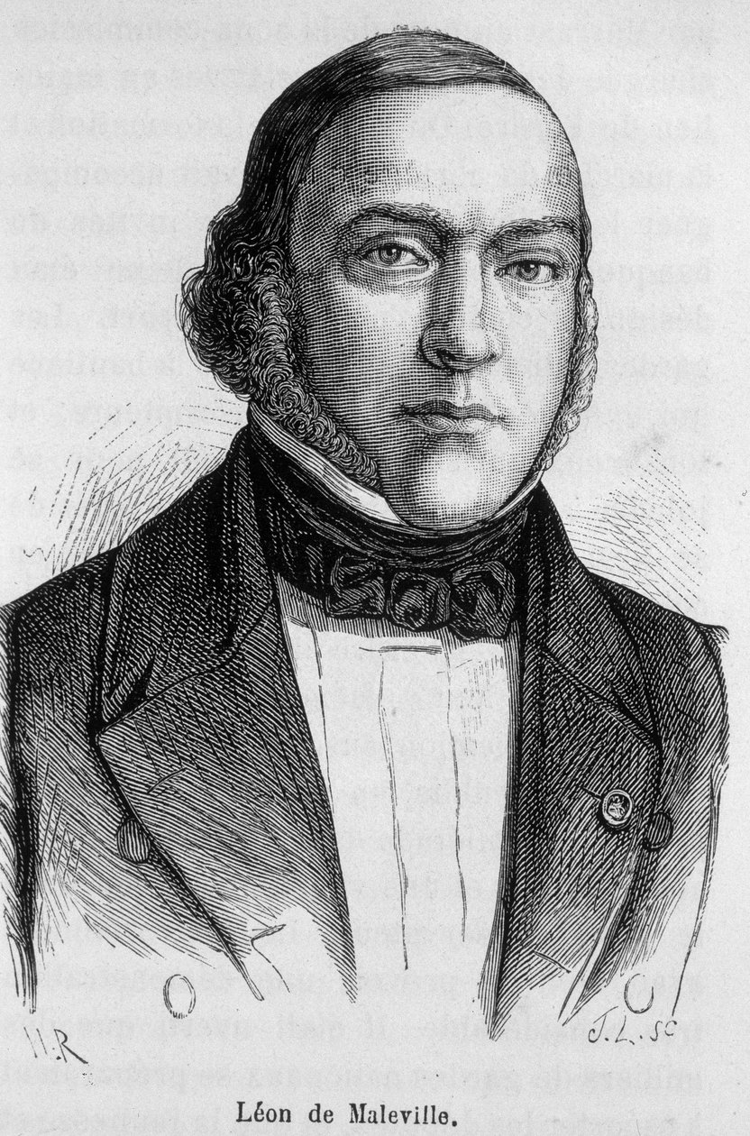 Portrét Leona de Maleville, politik 1803-1879 od French School