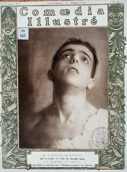 Portrét Leonida Massinea (1895-1979), ilustrace na obálce časopisu 