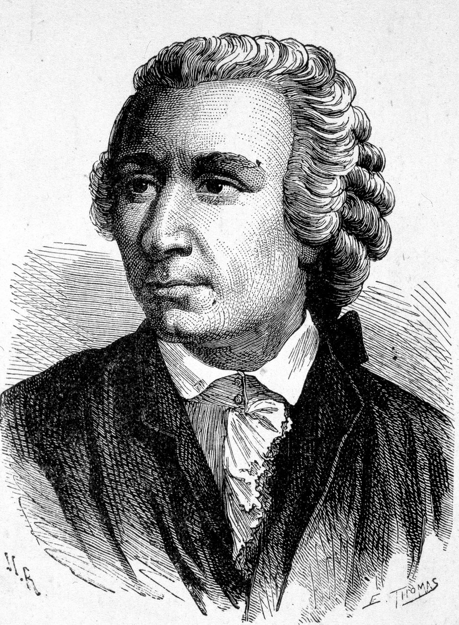 Portrét Léona (Leonharda) Eulera (1707 - 1783), švýcarského matematika - v „“ Album of Science; věhlasní vědci; Velké objevy “”” 1896. od French School
