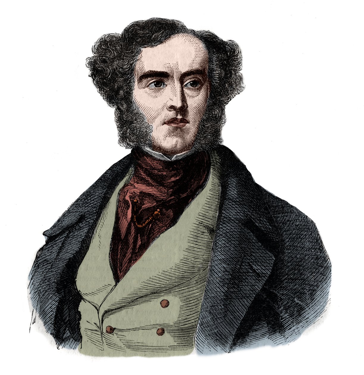 Portrét lorda George Cavendishe Bentincka (1802-1848), anglického státníka a sportovce. od French School