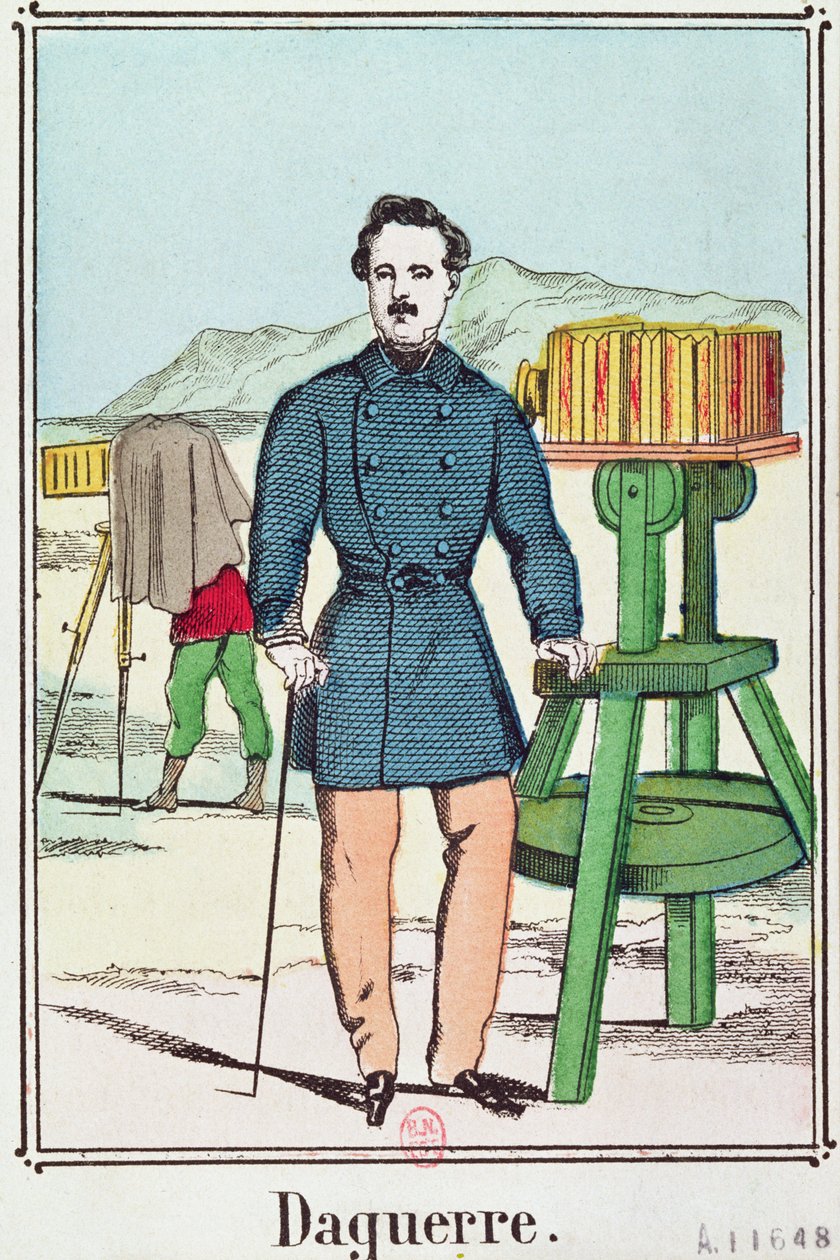 Portrét Louis-Jacques Daguerre (1787-1851) od French School