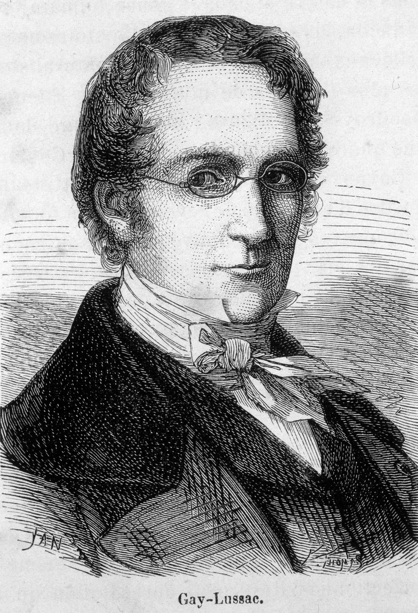 Portrét Louise-Josepha Gay-Lussaca (Louis Joseph Gay Lussac) (1778-1850), francouzského fyzika a chemika - v „“L’Histoire de France““ od Henriho Martina od French School