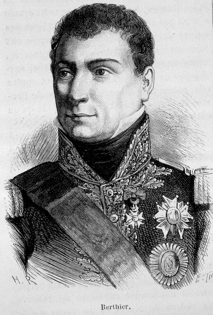 Portrét Louis Alexandre (Louis-Alexandre) Berthier, francouzský maršál (1753 - 1815) - v „“L’Histoire de France““ od Henriho Martina od French School