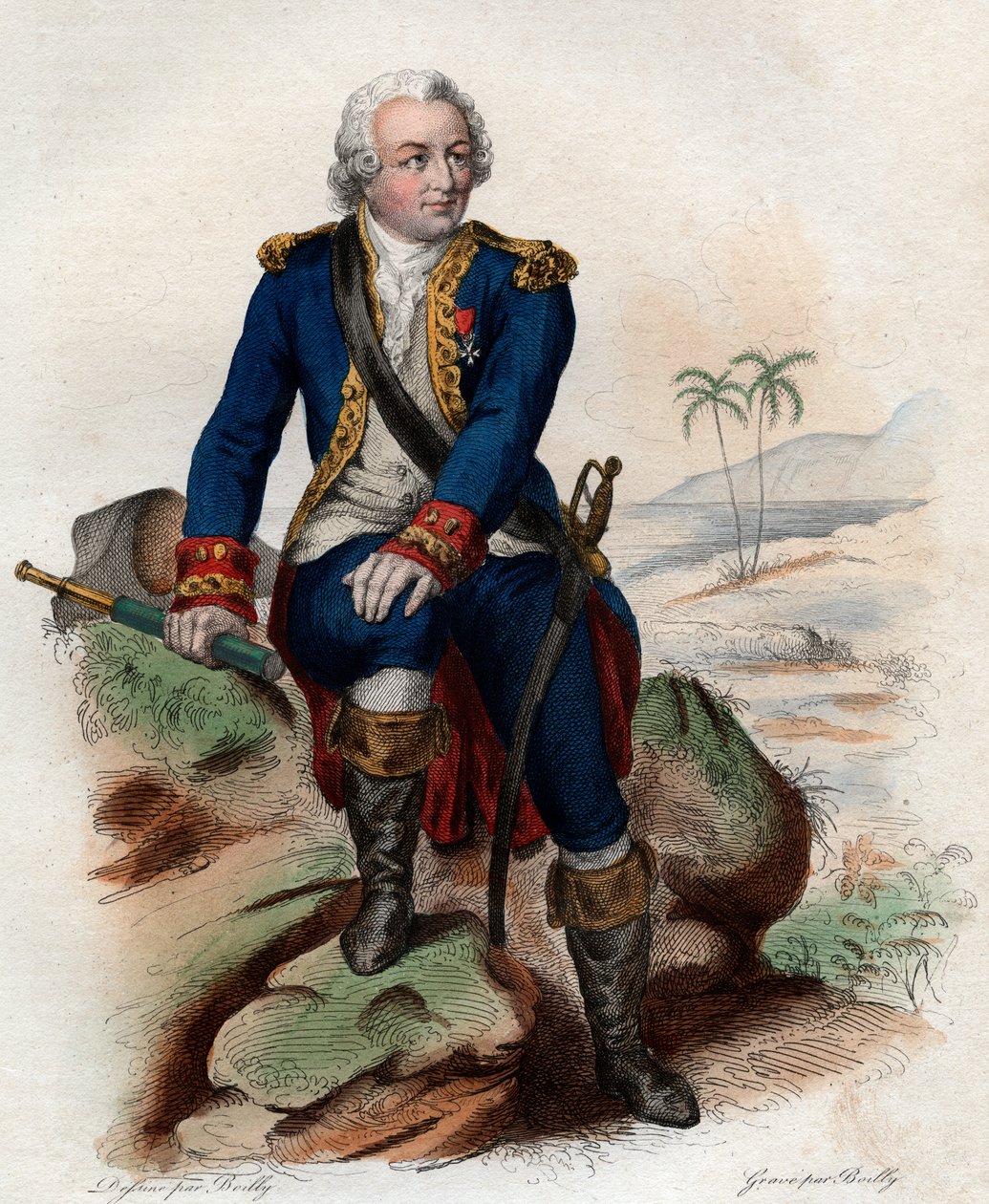 Portrét Louise Antoina, hraběte de Bougainville (1729-1811), francouzského admirála a cestovatele. od French School