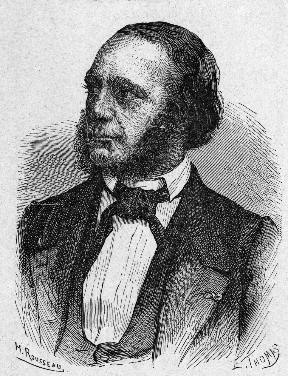 Portrét Louise Bregueta (1804 - 1883), hodináře a vynálezce telegrafického přístroje - v „“ Album de la Science; věhlasní vědci; Velké objevy “”” 1896. od French School