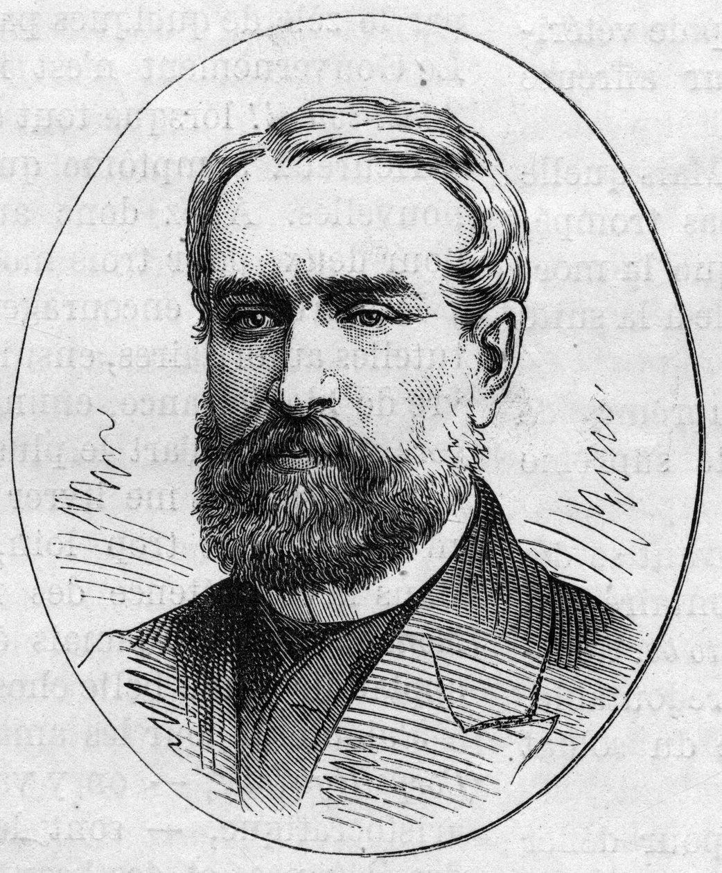 Portrét Louise Cabata (1812-1893), francouzského malíře. Rytina v „“ Le Monde Illustré““ č. 890 ze dne 2. května 1874. od French School