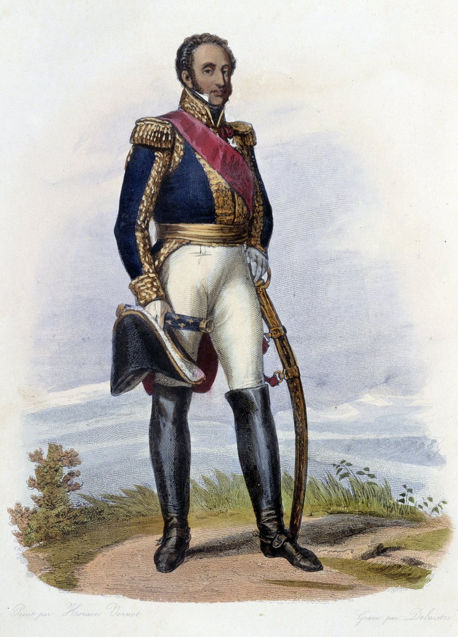 Portrét Louise Gabriela (Louis-Gabriel) Sucheta (1770-1826), maršála Francie. v Ed. Mennechet, "" Le Plutarque francais "" od French School