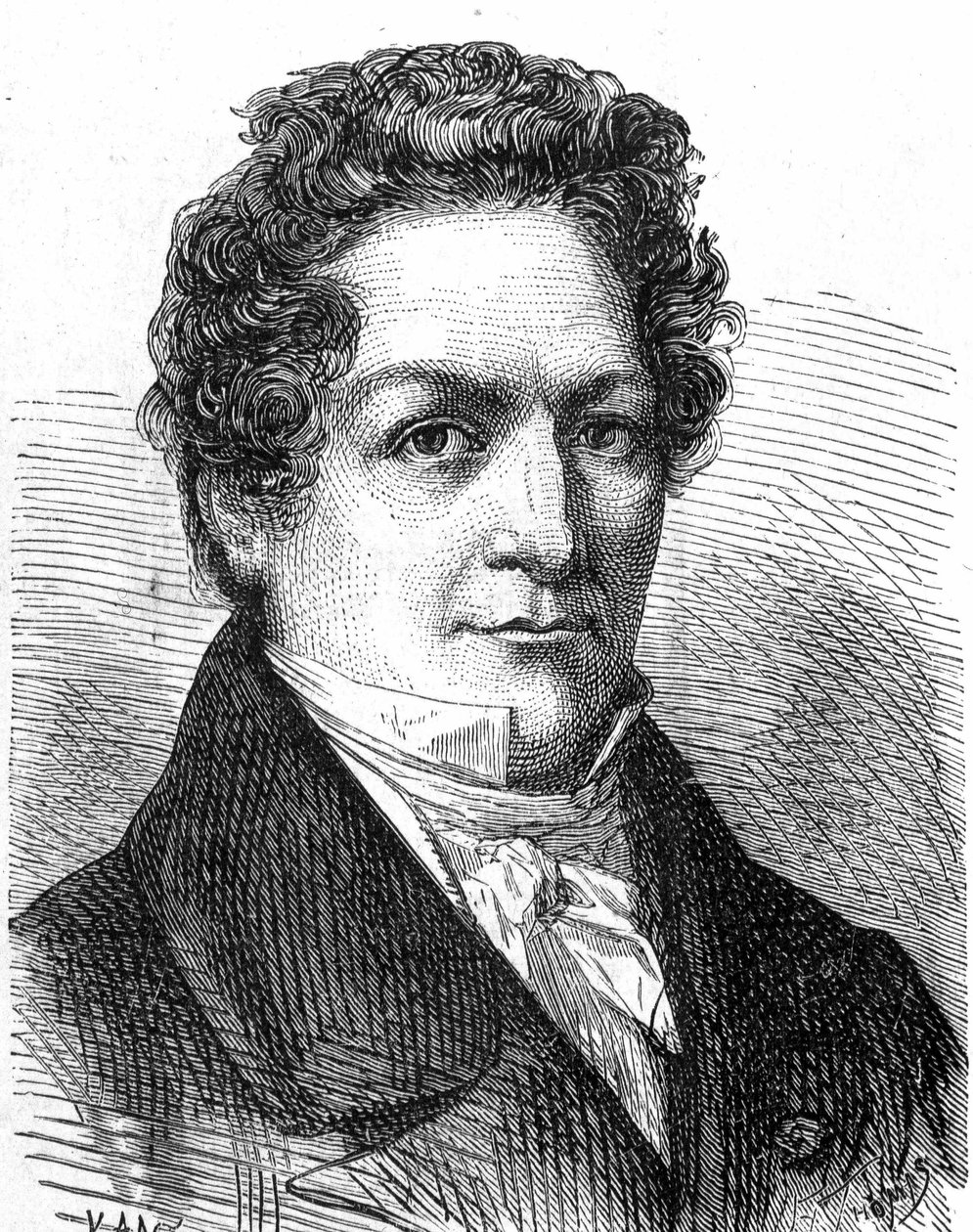 Portrét Louise Jacquese Thénarda (1777 - 1857), francouzského chemika - v „Album de la Science; věhlasní vědci; Grandesovy objevy “”” 1896. od French School