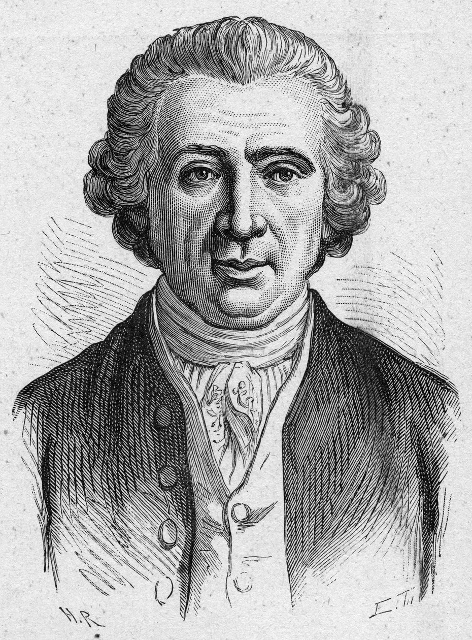Portrét Louis Jean Marie Daubenton, francouzský přírodovědec (1716-1800). Rytina z roku 1889. Soukromá sbírka. od French School