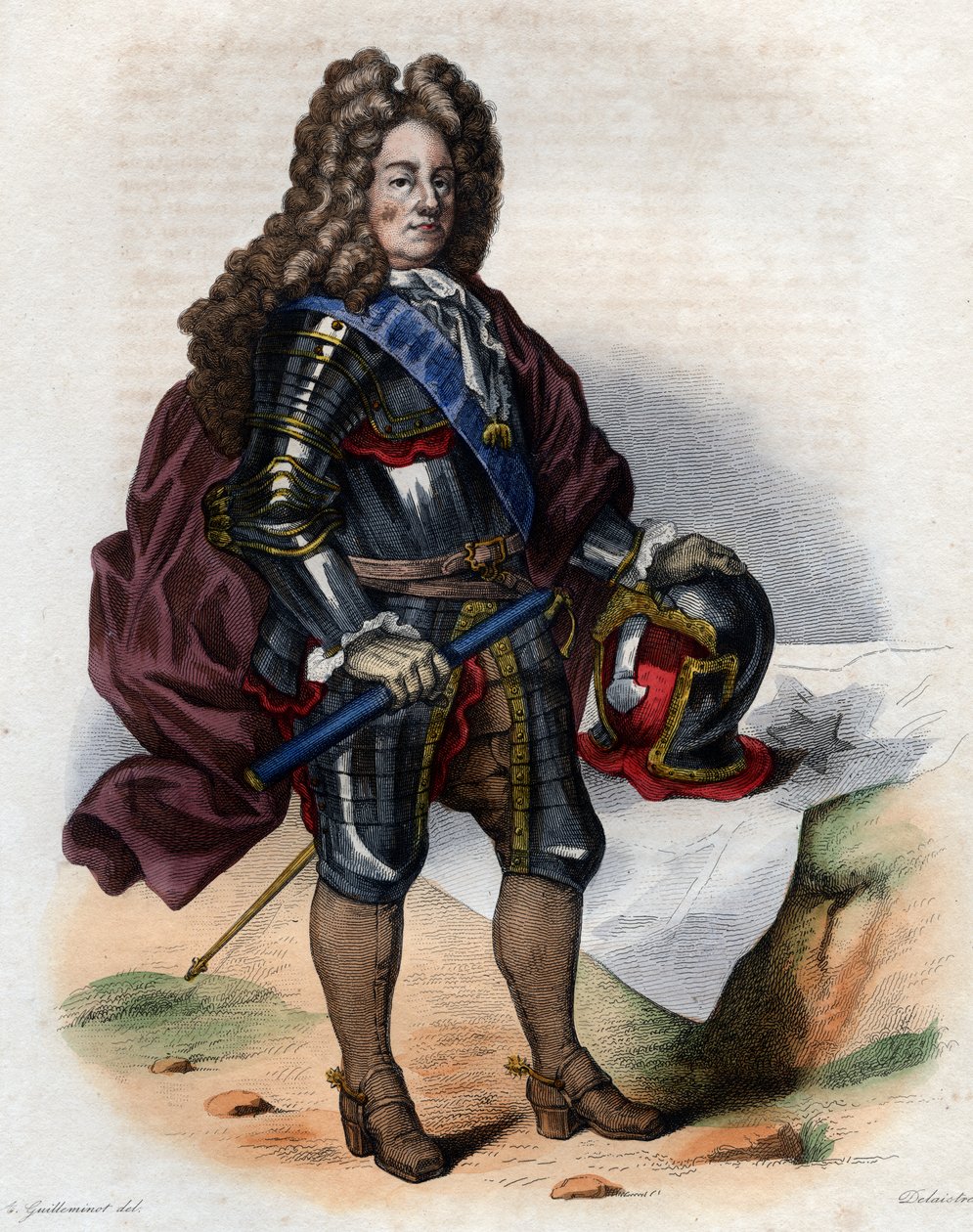 Portrét Ludvíka Josepha de Bourbon, vévody z Vendome (1645-1712), francouzského vojenského velitele a maršála Francie. od French School