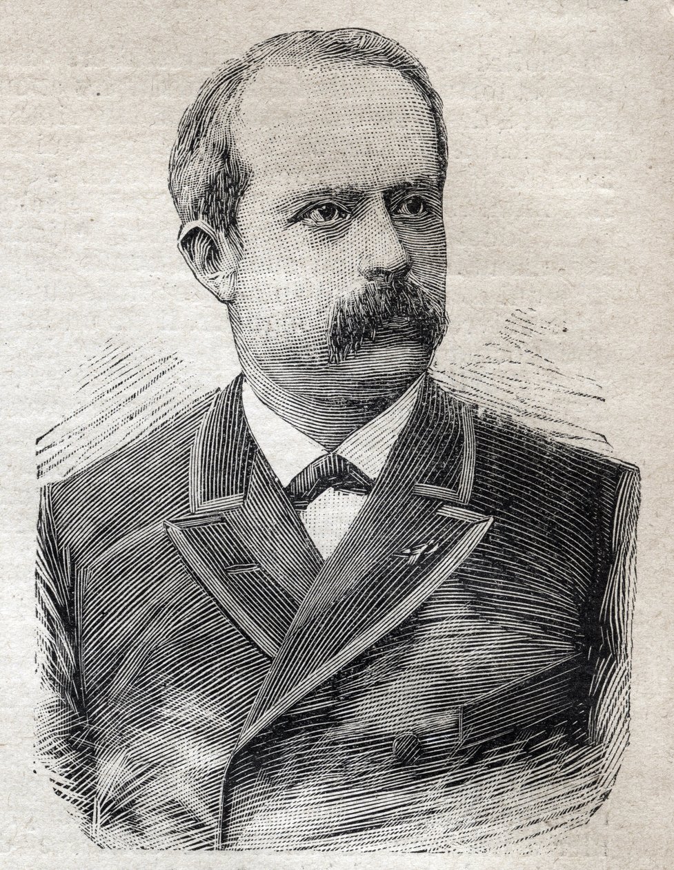 Portrét Louise Lepinea (1846-1933), prefekta Paříže, v „Le Petit Parisien““ dne 23.7.1893 (rytina) od French School