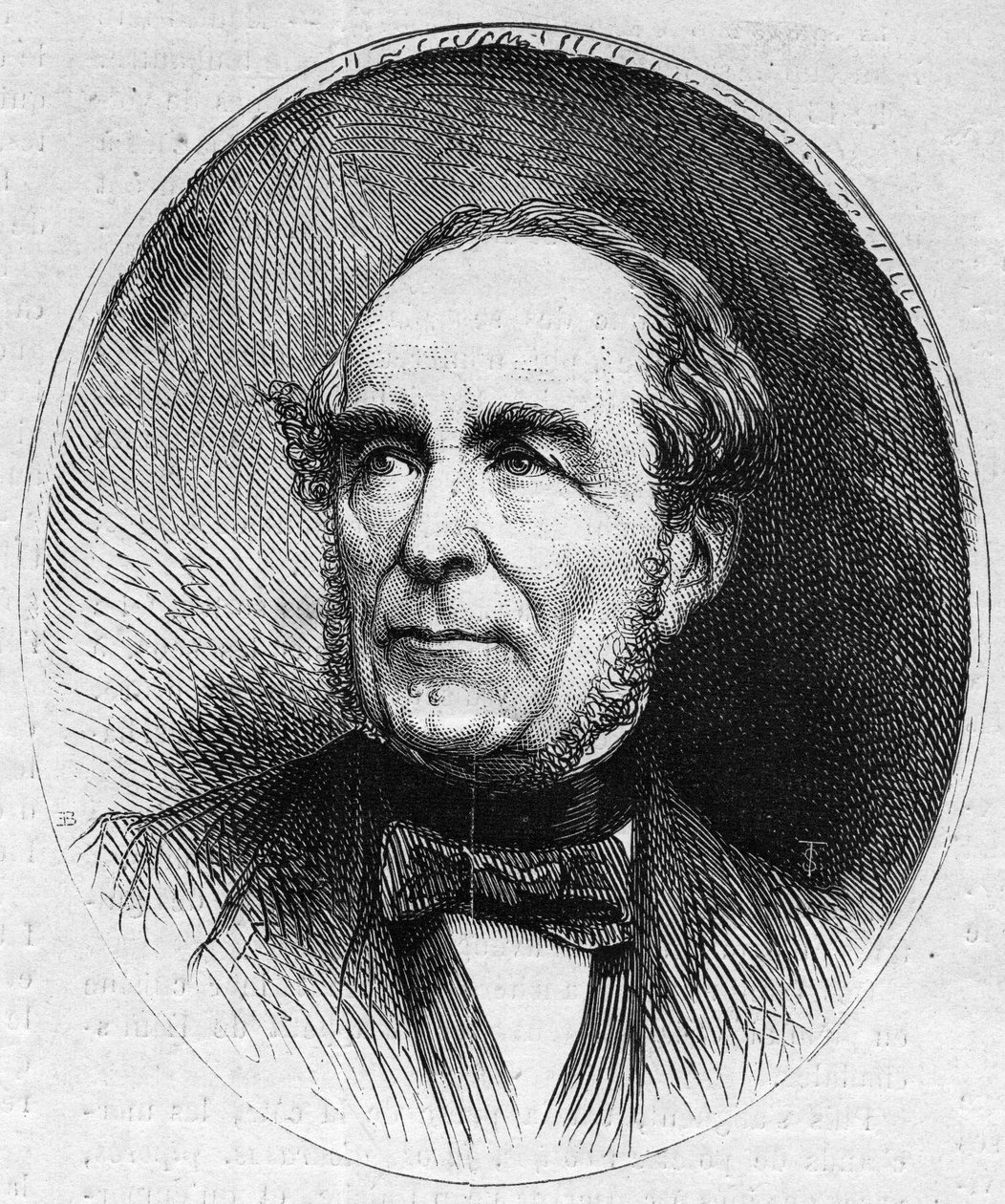Portrét Louise Viteta (1802-1873), francouzského politika. Rytina v „“ Le Monde Illustré““ č. 844 ze dne 13. června 1873. od French School