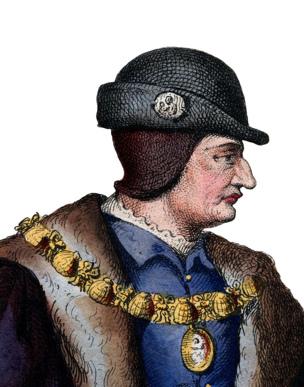 Portrét francouzského krále Ludvíka XI. (1423-1483). od French School