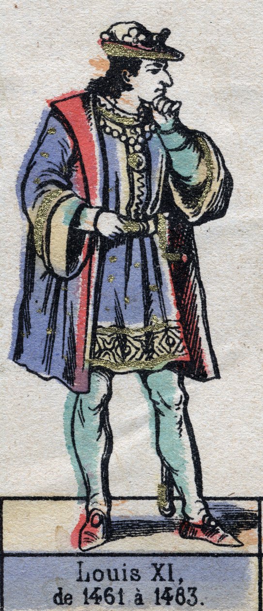 Portrét francouzského Ludvíka XI., známého jako Prudent (1423-1483) (dynastie Kapetovců). Ilustrace z konce 19. století. od French School