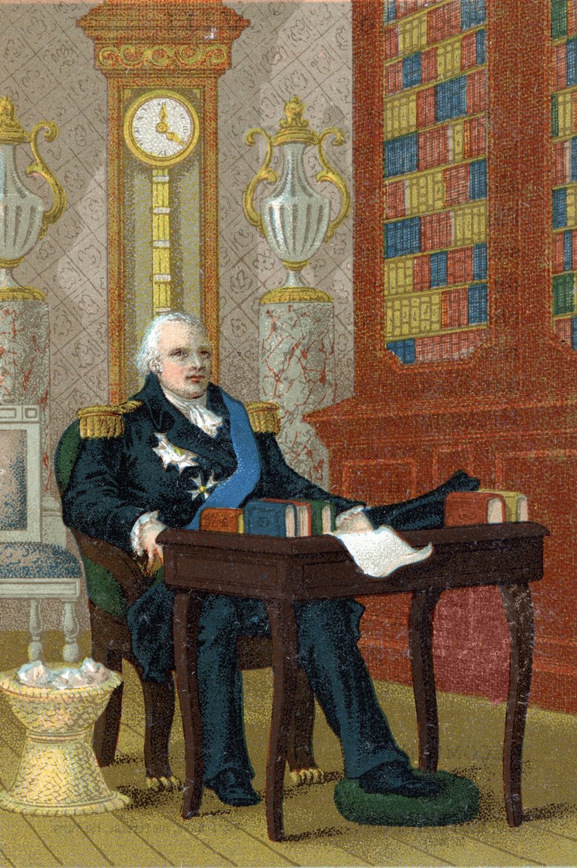 Portrét Ludvíka XVIII (1755-1824), krále Francie. od French School