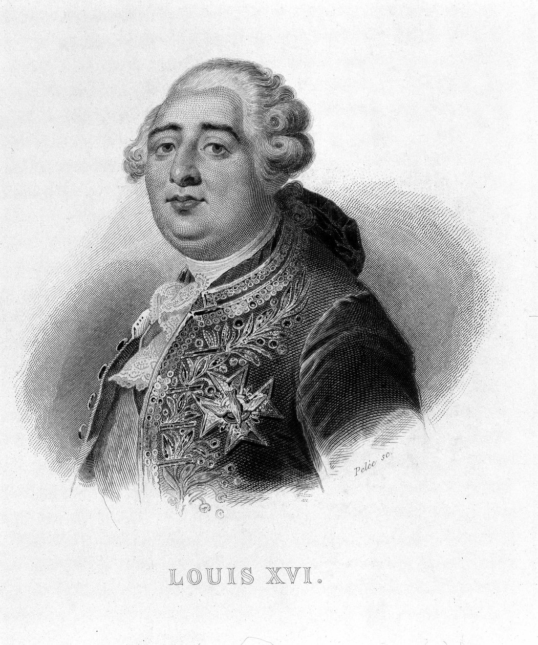Portrét Ludvíka XVI. - v ""Revolution francaise"" od Thierse. 19. století od French School