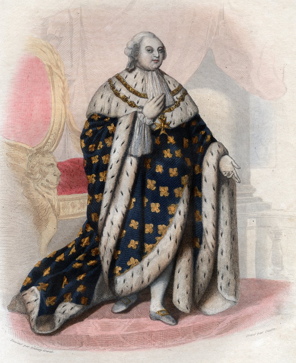 Portrét francouzského krále Ludvíka XVI. (1754-1793). od French School