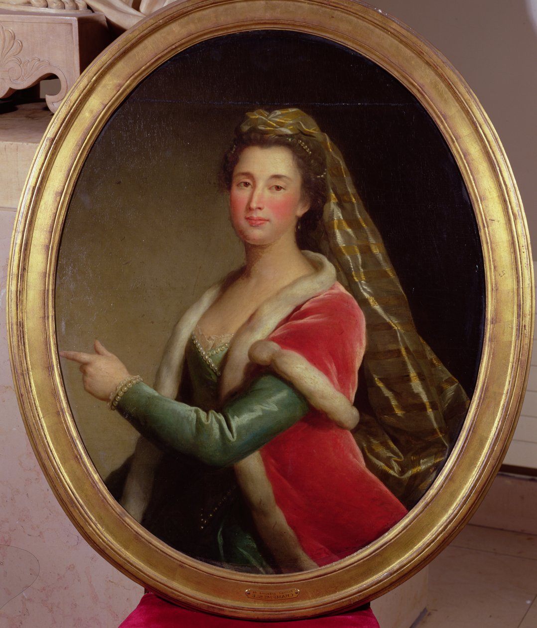 Portrét Madame Champmesle (1642-98) od French School