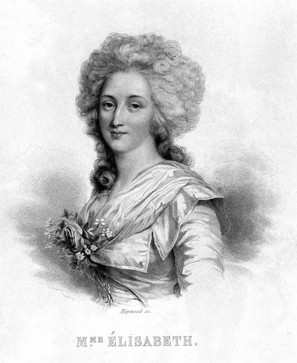 Portrét Madame Elisabeth - v ""Revolution francaise"" od Thierse. 19. století od French School