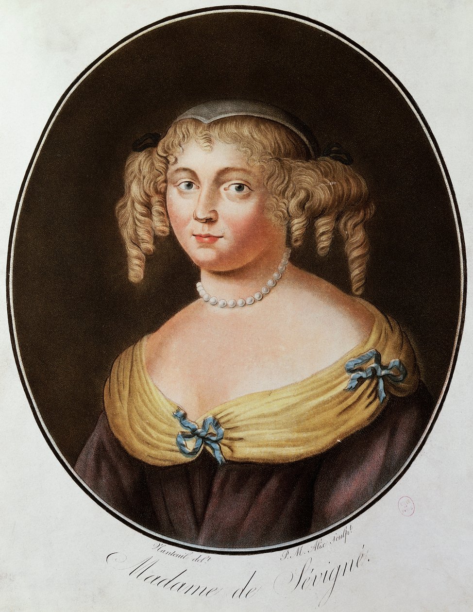Portrét paní de Sevigne od French School