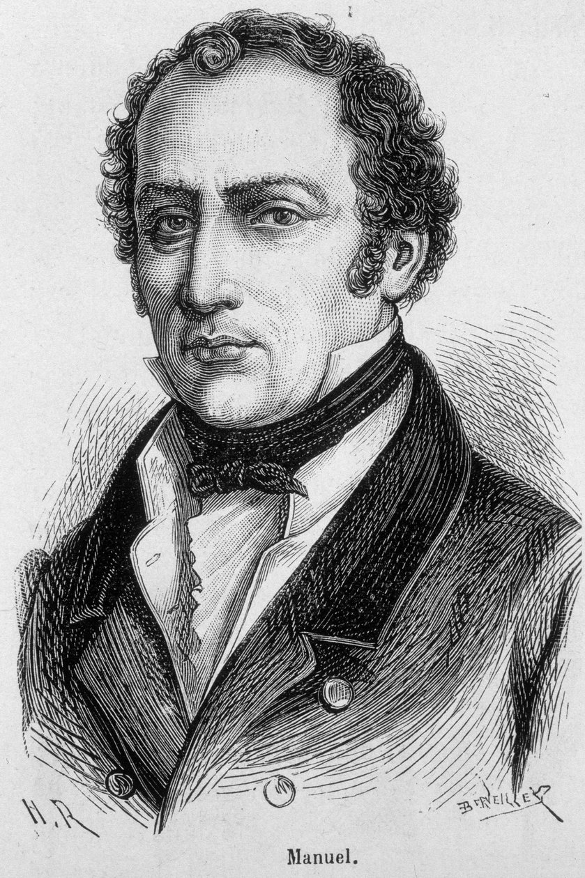 Portrét Manuela - v „Dějinách Francie“ od Henriho Martina od French School