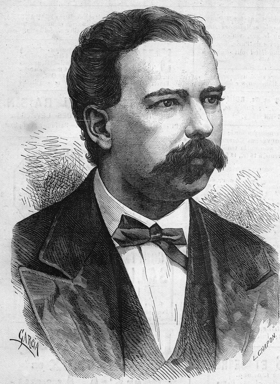 Portrét Manuela Parda (1834-1878), prezidenta Peru v letech 1872 až 1876. Rytina v „“ Le Monde Illustré““ č. 1132 ze 7. prosince 1878. od French School