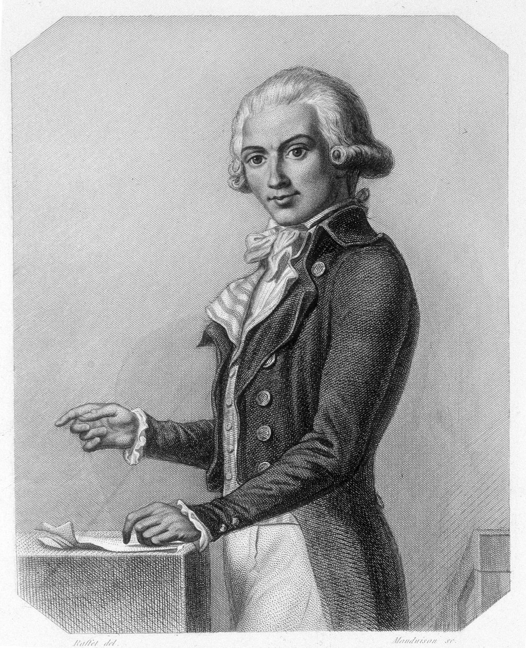 Portrét Marguerite Elie Guadetové, francouzské političky (1758-1794). V Lamartinově "L