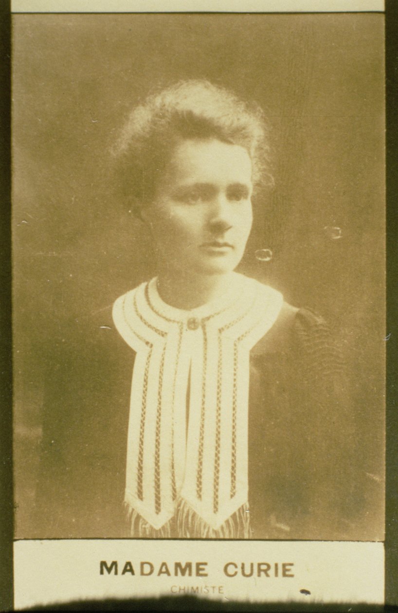 Portrét Marie Curie (1867-1934) (sépiová fotografie) od French School