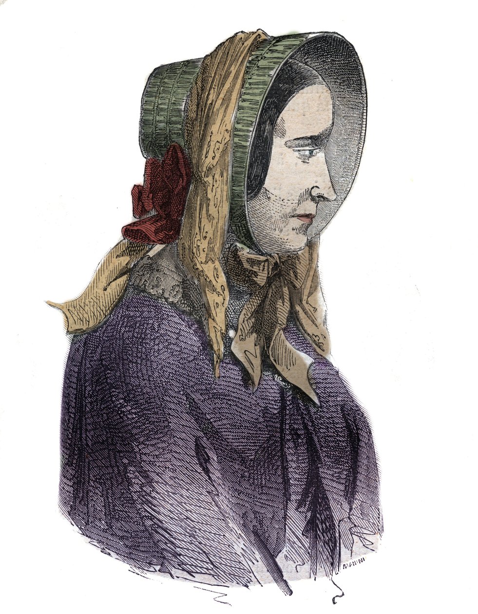 Portrét Marie Fortunee Capelle, Marie Lafarge (madame) (1816-1852) francouzský zločinec - rytina v „Causes celebres de tous les peuple“ od Armanda Fouquiera (1817-18?) 1858-1867 - soukromá sbírka od French School