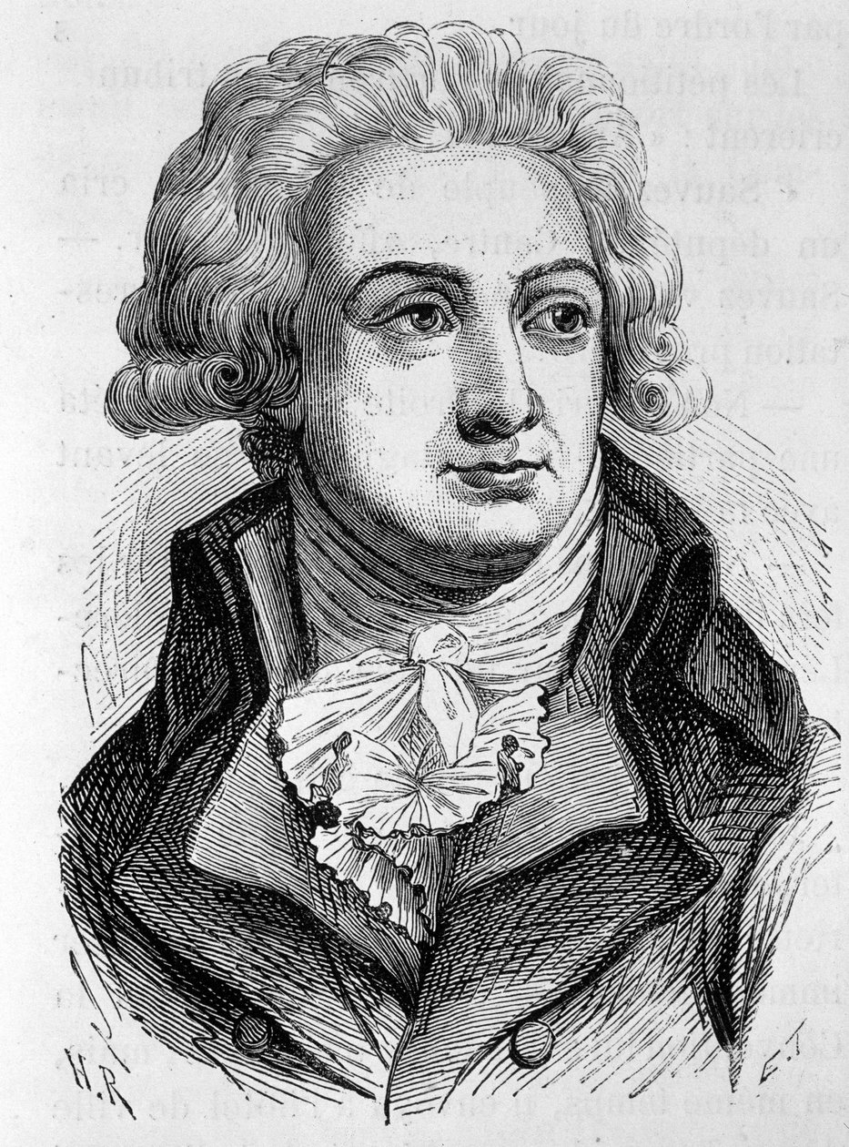 Portrét Marie Jean Herault de Sechelles (1759-1794), francouzské političky - v „L