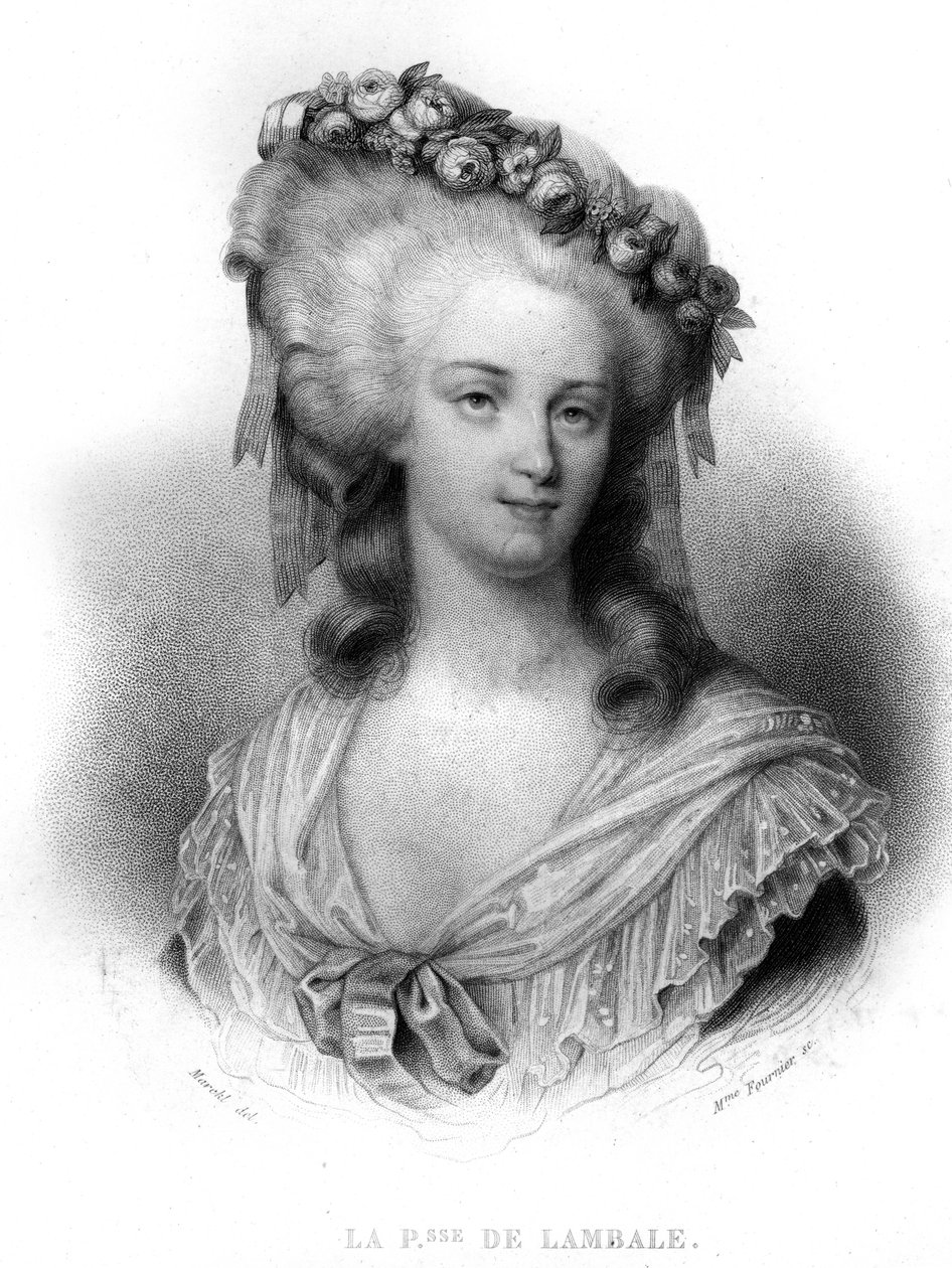 Portrét Marie Terezie Savojské Carignan (1749-1792), princezny z Lamballe - ve „“Revolution francaise““ od Thierse. 19. století od French School