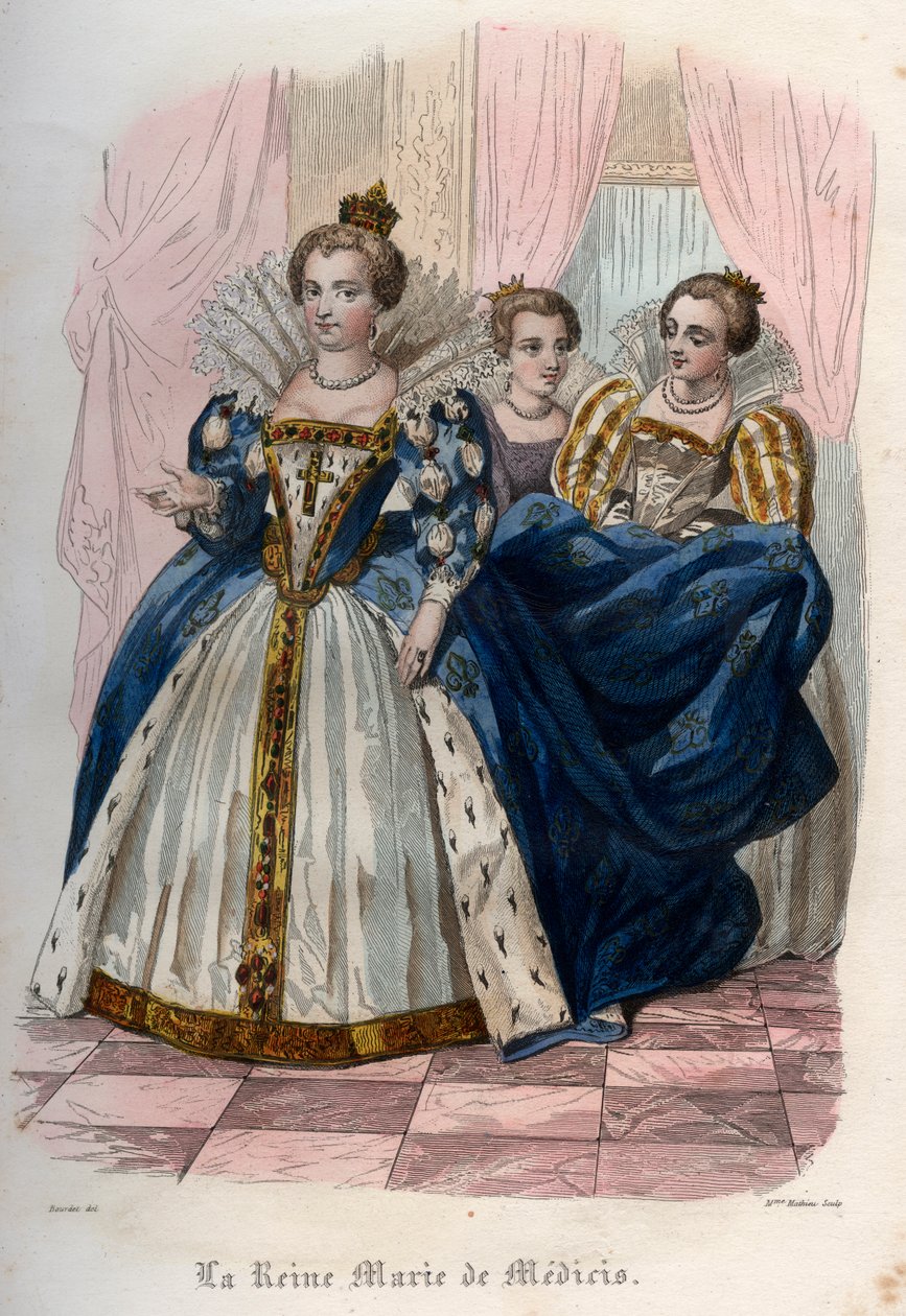 Portrét Marie de Medici (1575-1642) od French School