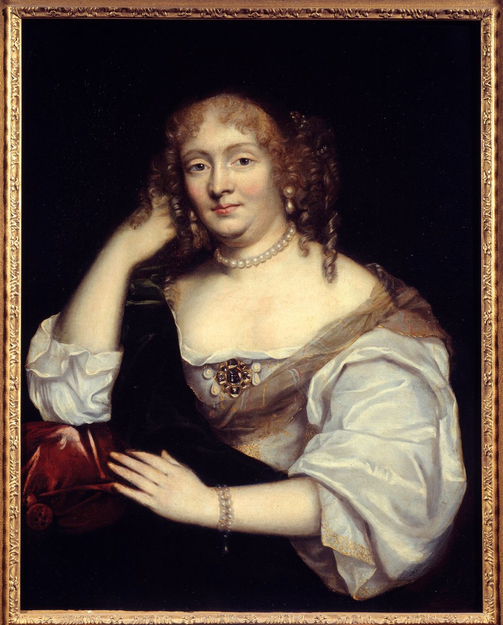 Portrét Marie de Rabutin-Chantal (Rabutin Chantal), markýze ze Sevigne známé jako Madame de Sevigne (1626-1696), malířky francouzské školy. Slunce 17. století. 0,81 x 0,65 m od French School
