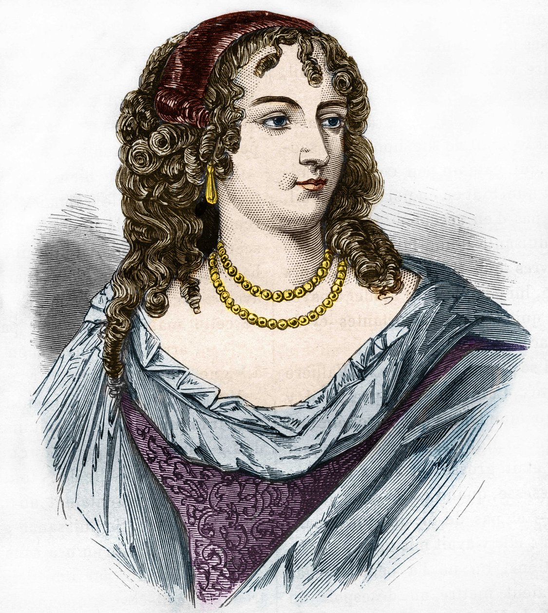 Portrét Marion Delorme (Marie de Lon, Demoiselle de Lorme od French School